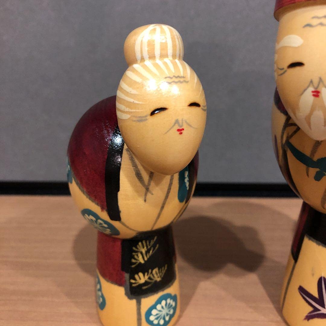 2点 E-壁 伝統こけし 創作こけし 近代こけし 銘あり 泰幸 菊 Amazon | 創作こけし 近代こけし 伝統こけし kokeshi doll | 民芸品
